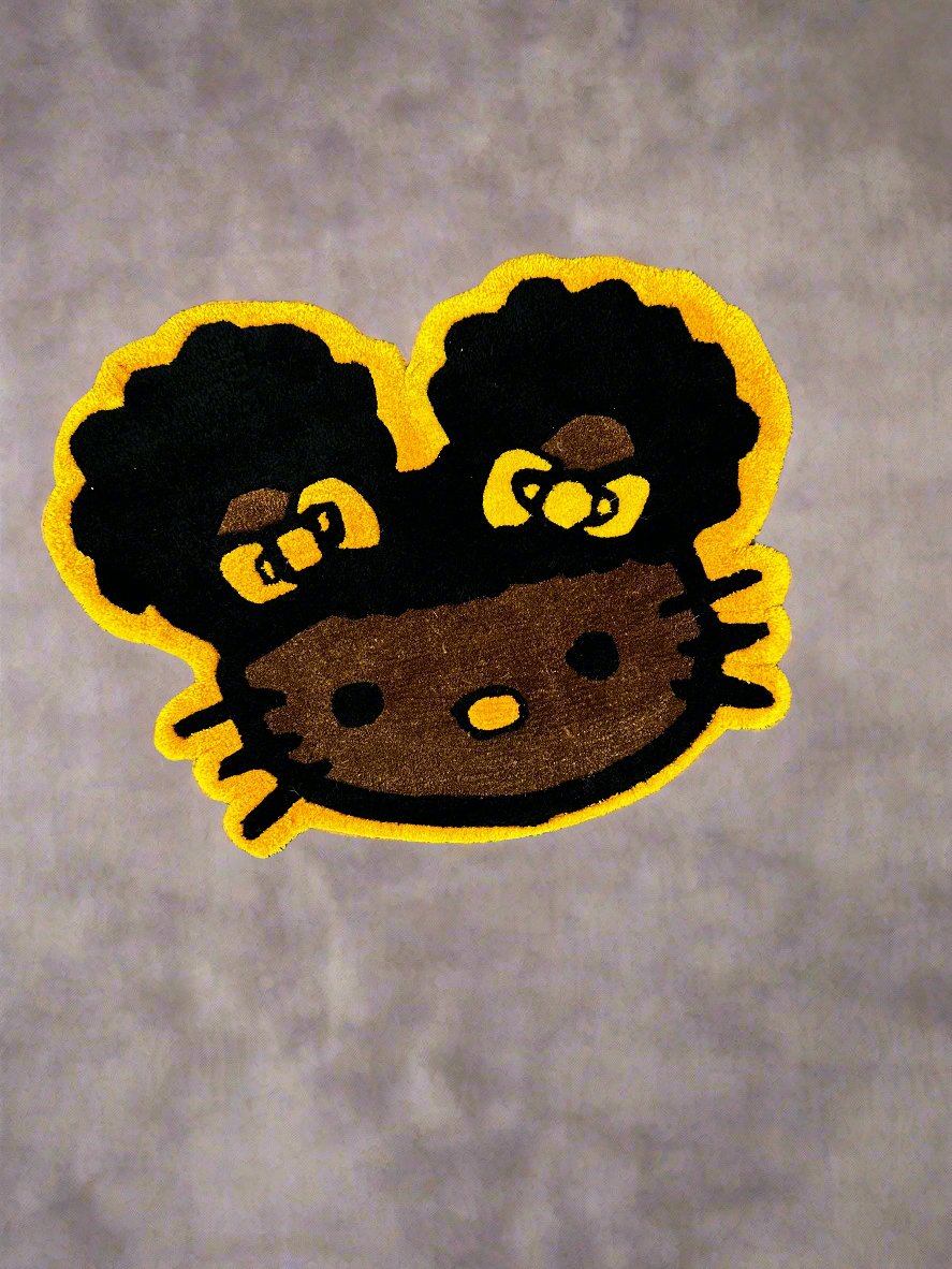 Afro Puff Kitty Rug