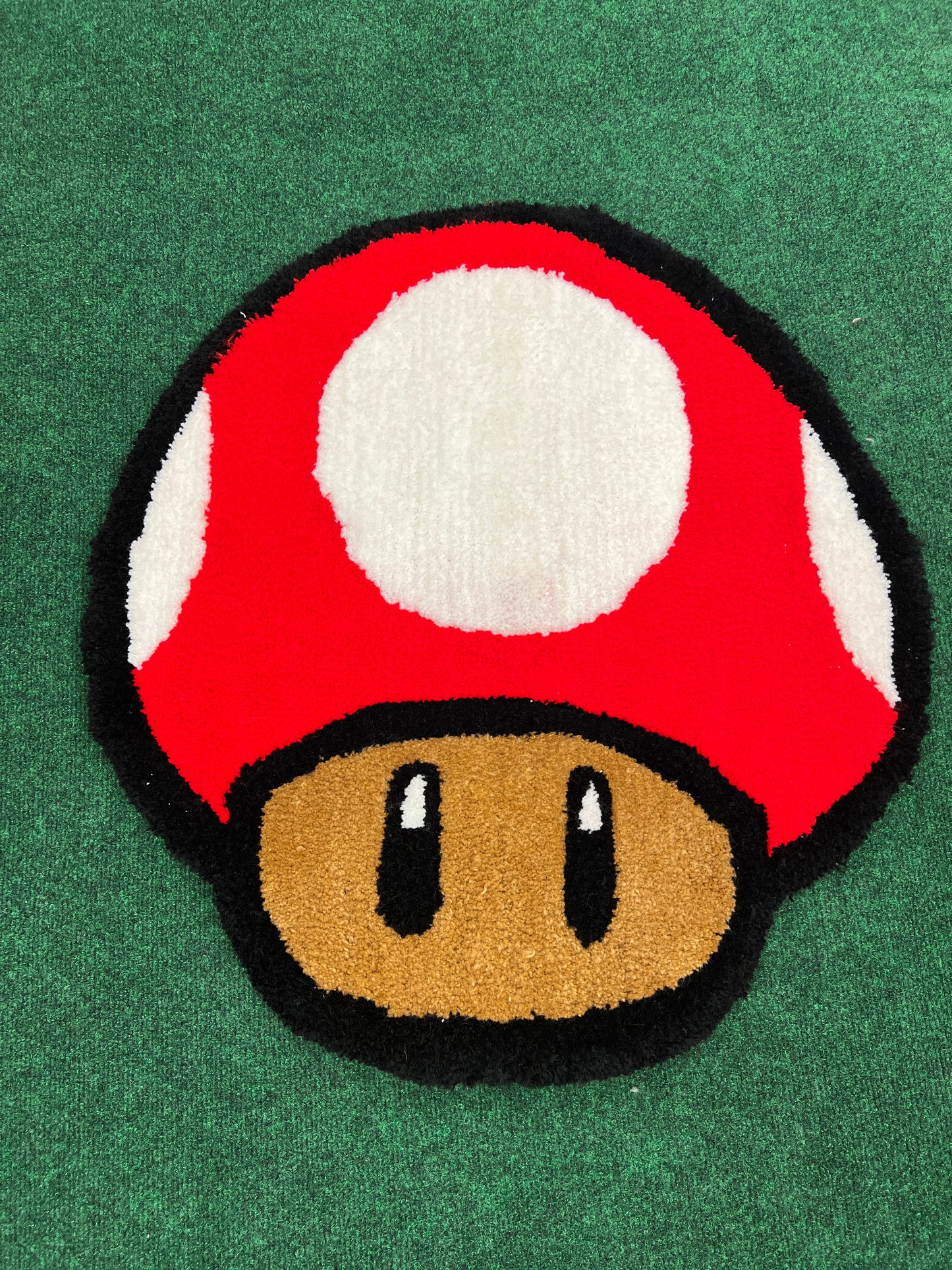 Red Mushroom Tufted Rug