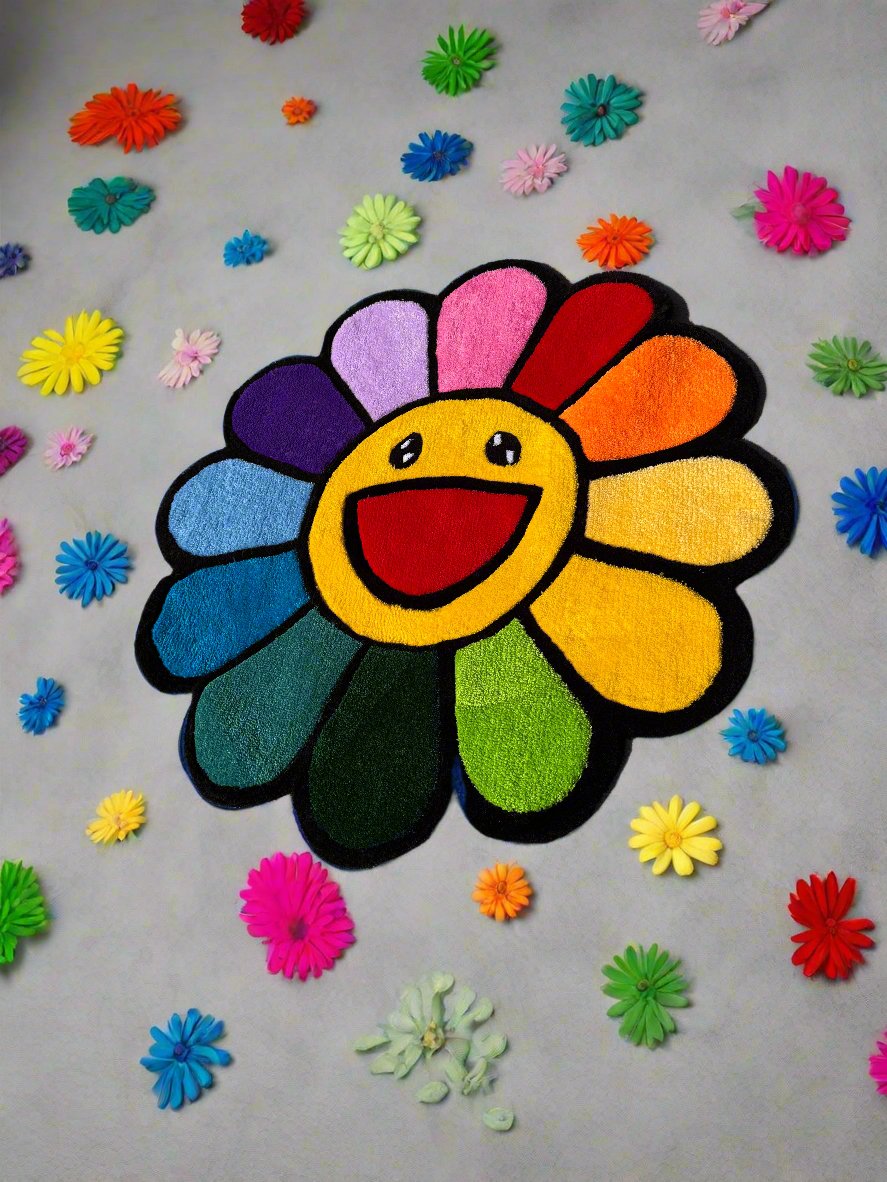 Rainbow Flower Rug